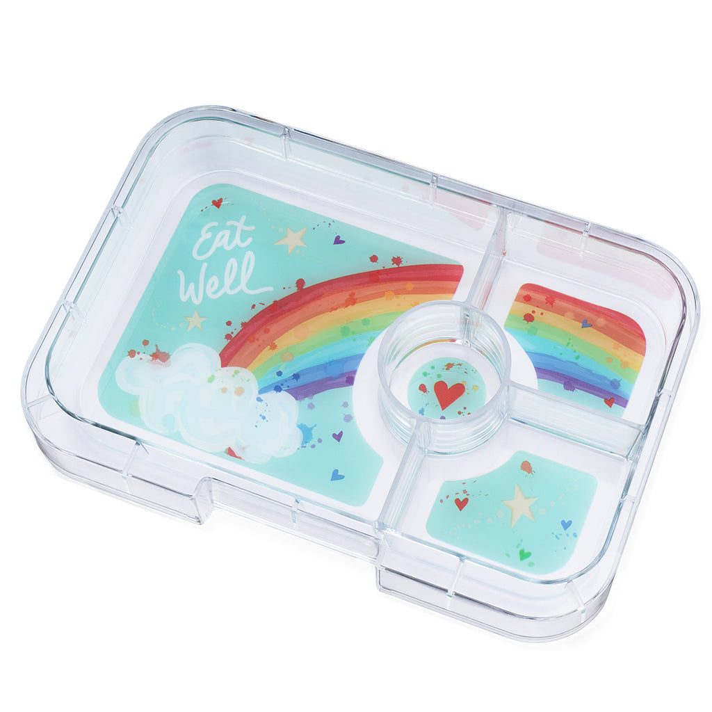 Yumbox XL matlåda med 4 fack, Tapas - Capri pink/ Rainbow tray