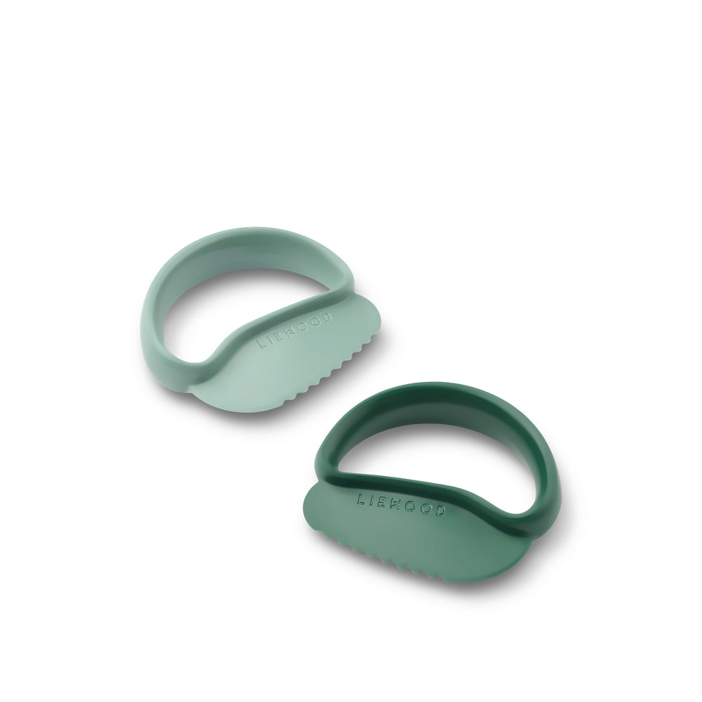 Liewood madskærer til børn, Riven - Peppermint / Garden green