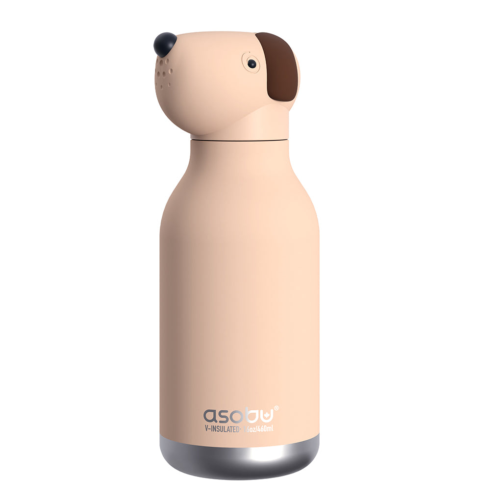 Asobu Bestie Animal termodryckflaska, 460 ml. - Brun hund