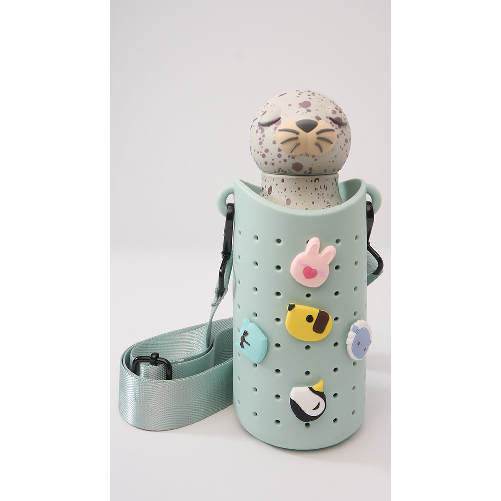 Asobu Sling silikonväska för vattenflaska, Grön