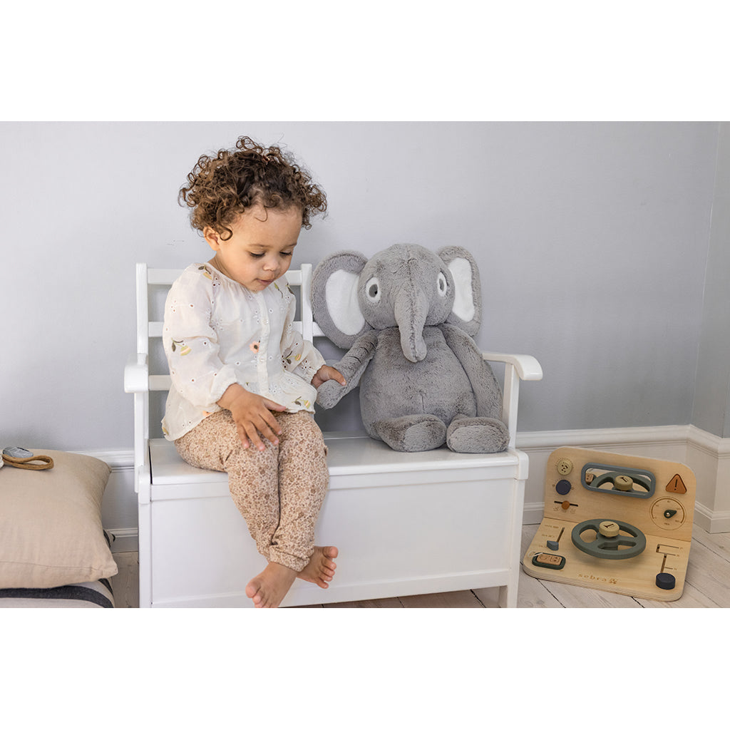 Sebra gosedjur, elefanten Finley – 38 cm