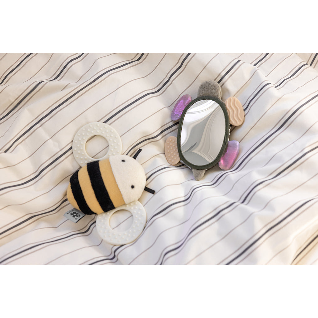 Sebra aktivitetsrassel med spegel, sköldpadden Turbo