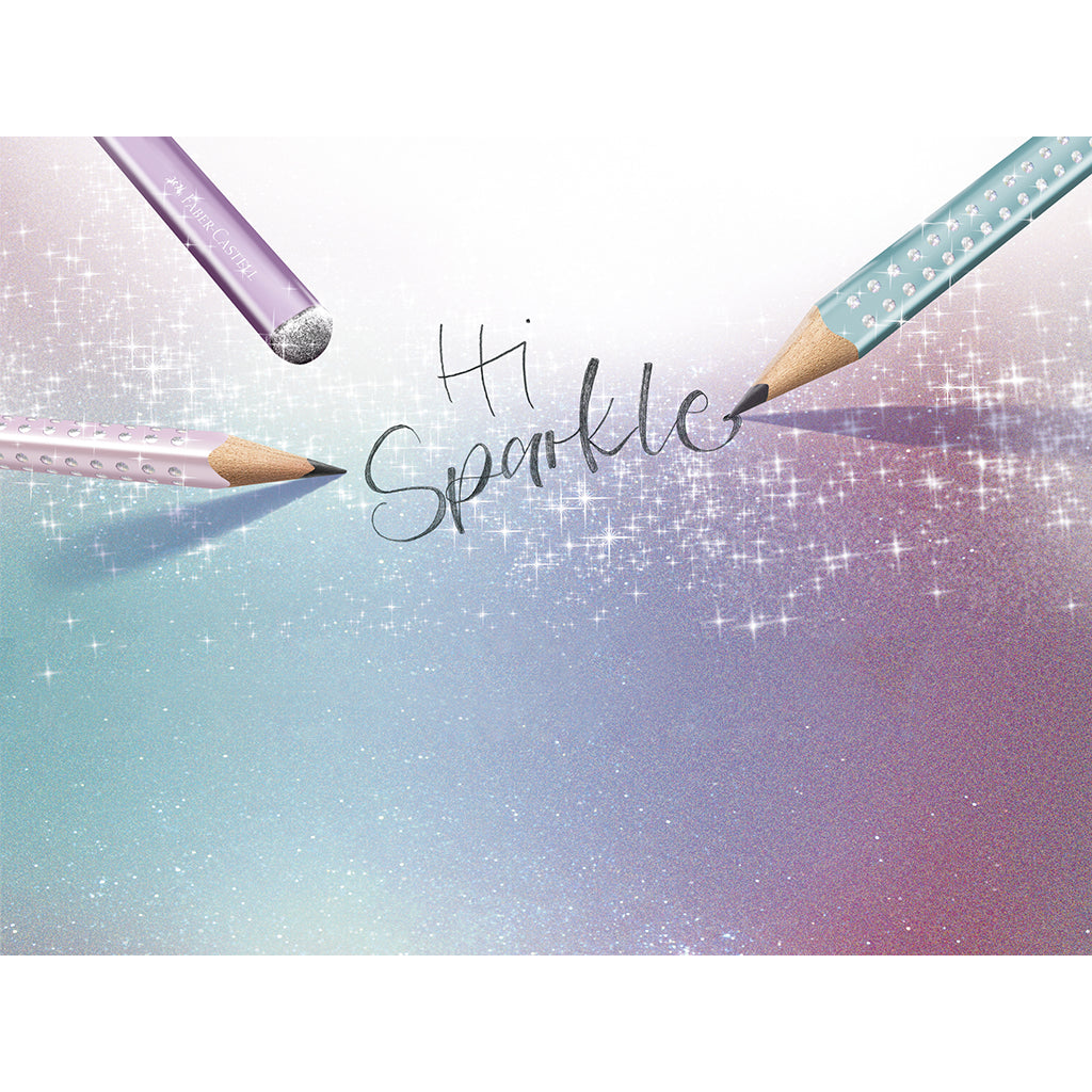 Faber-Castell, Jumbo sparkle penna - Rose metallic