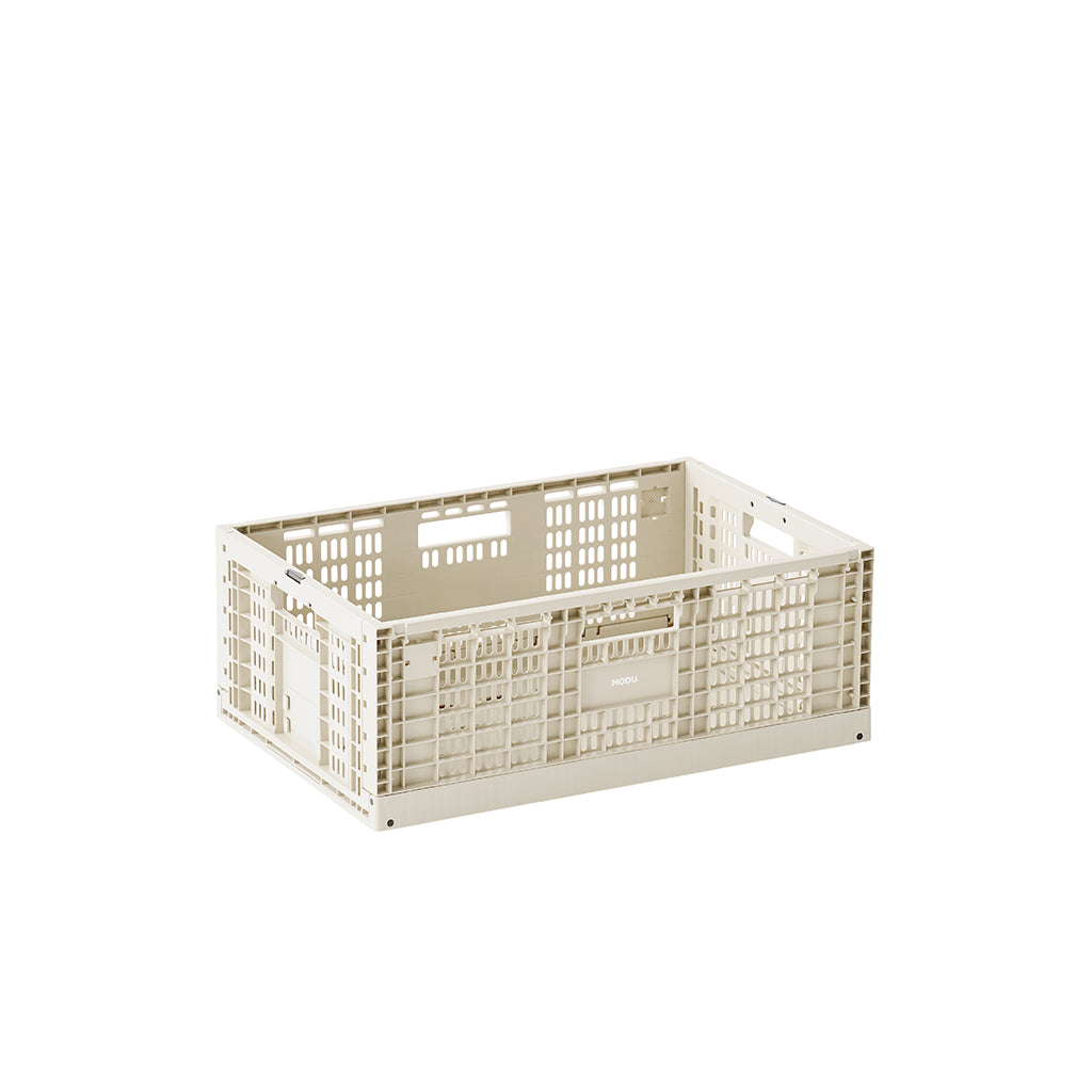 Modu Förvaringslåda, Extra stor hopvikbar/stapelbar låda - Sandgrå