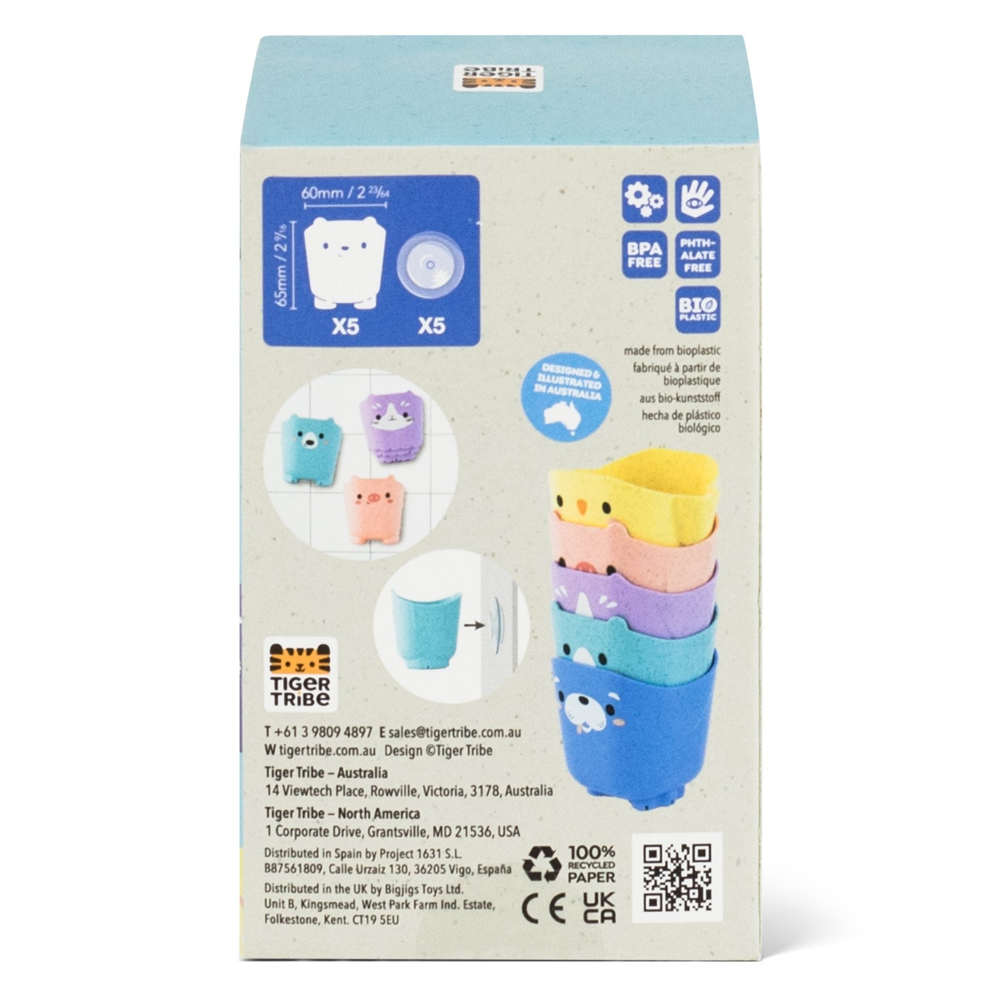 Tiger Tribe badleksaker, Pour & Play – Djurbägare