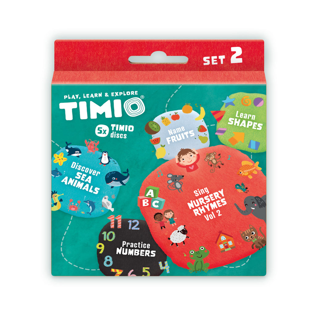 TIMIO Disc Set 2, Siffror, barnsånger, havsdjur, former och frukter