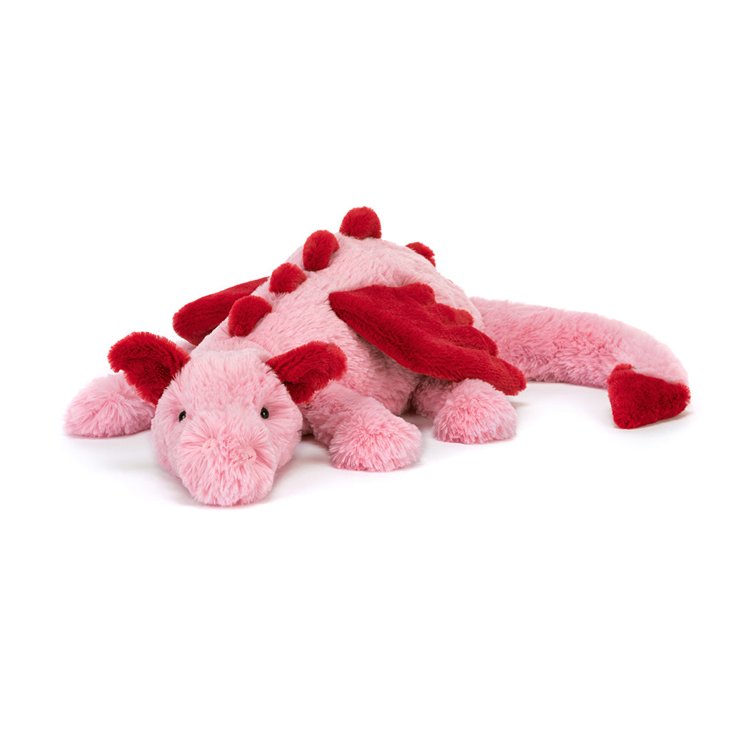 Jellycat bamse, Heart Dragon drage - 50 cm