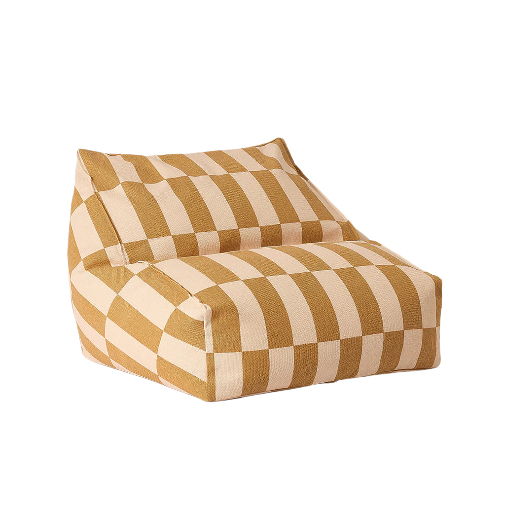 Nobodinoz Vibes armchair sittsäck, Mustard and sand tiles
