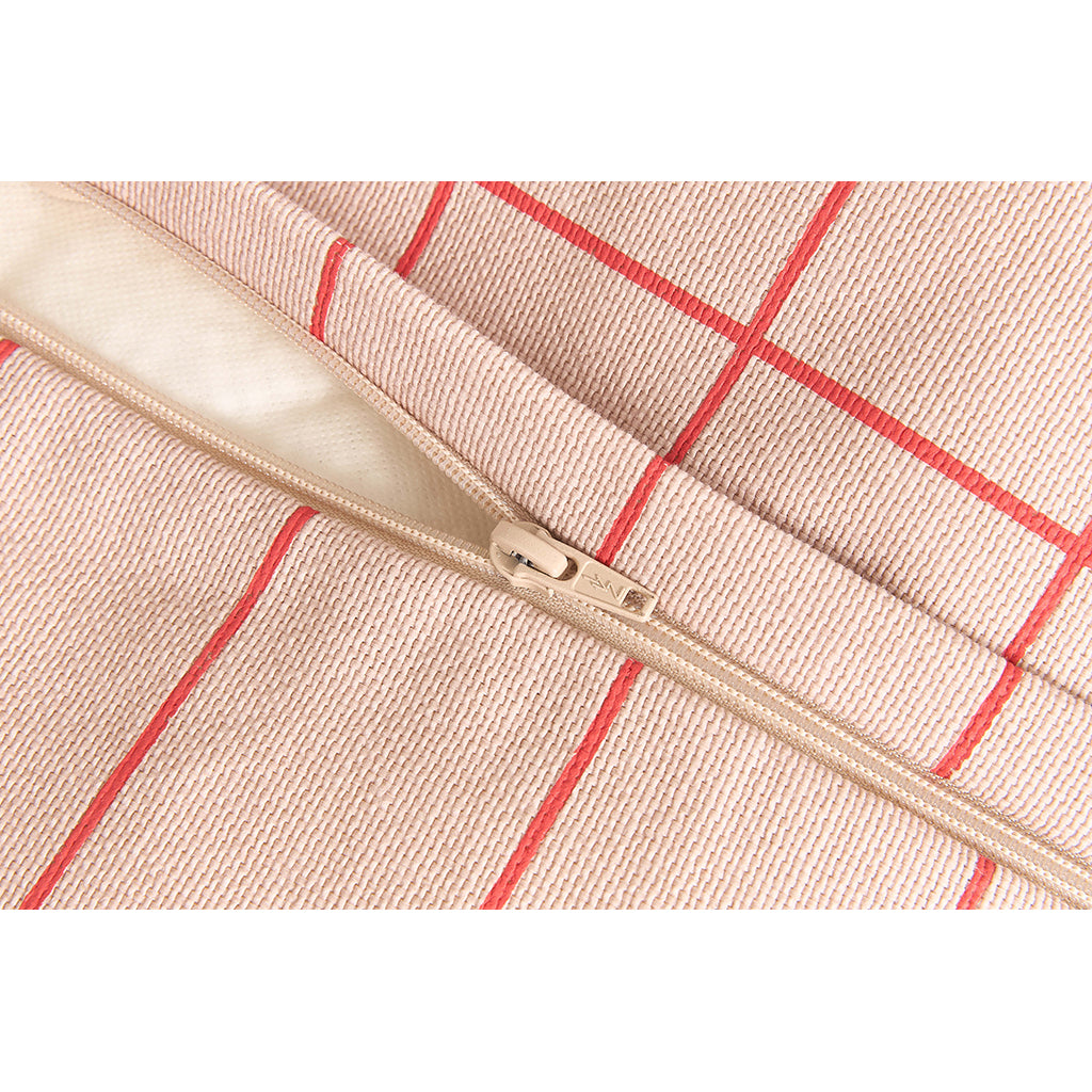 Nobodinoz Vibes fåtölj säckstol, Pink red grid