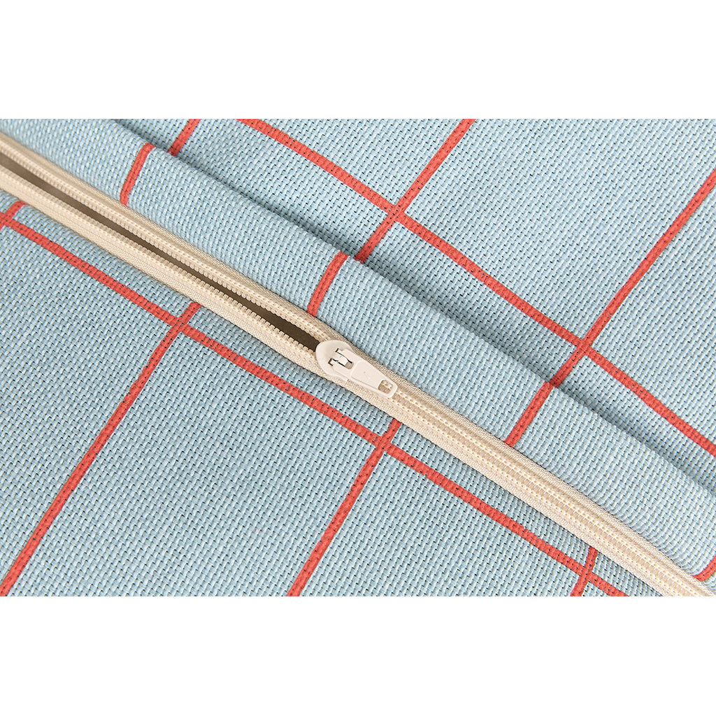 Nobodinoz Vibes fåtölj säckstol, Blue Red Grid