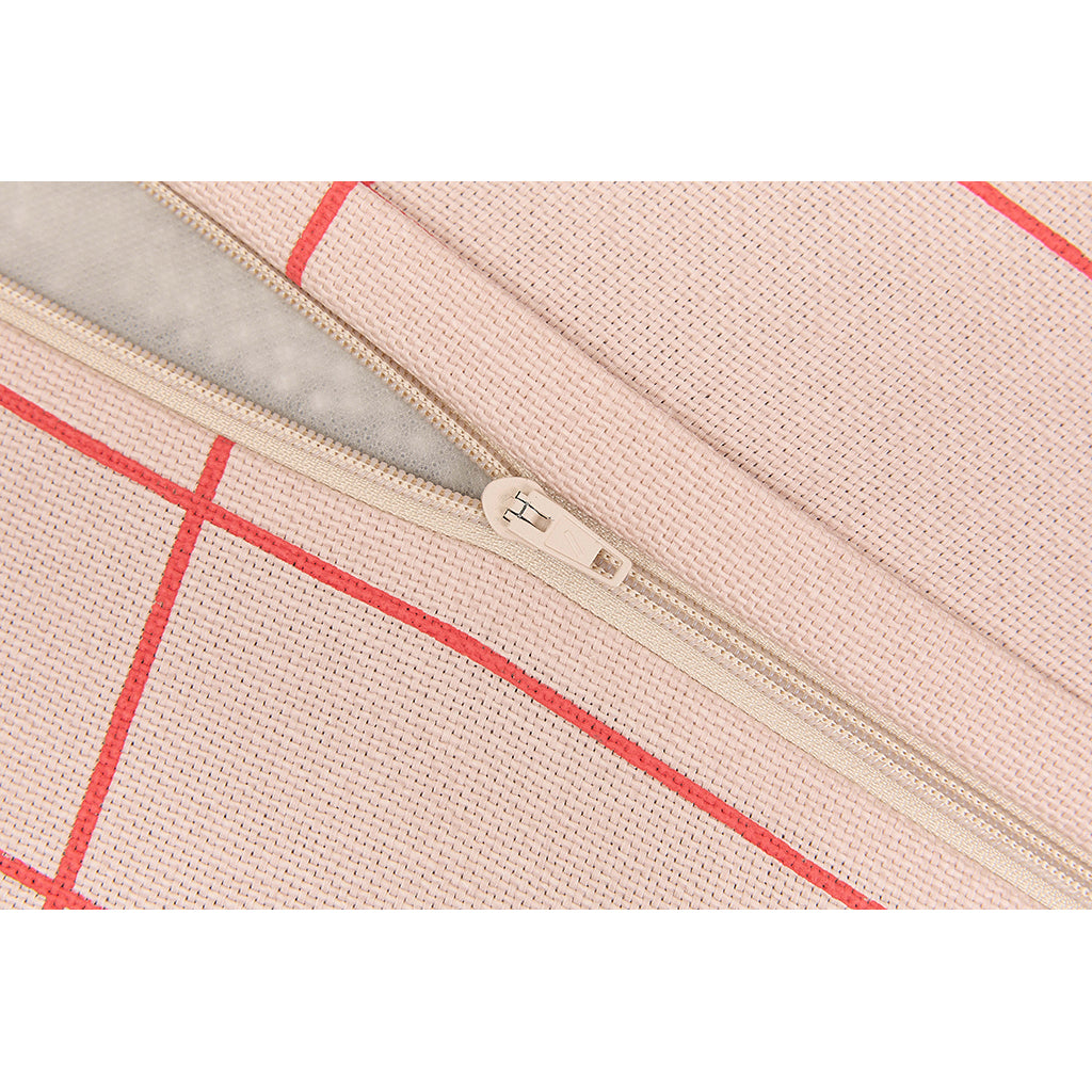 Nobodinoz Vibes lång sittsäck, vuxen - Pink red grid