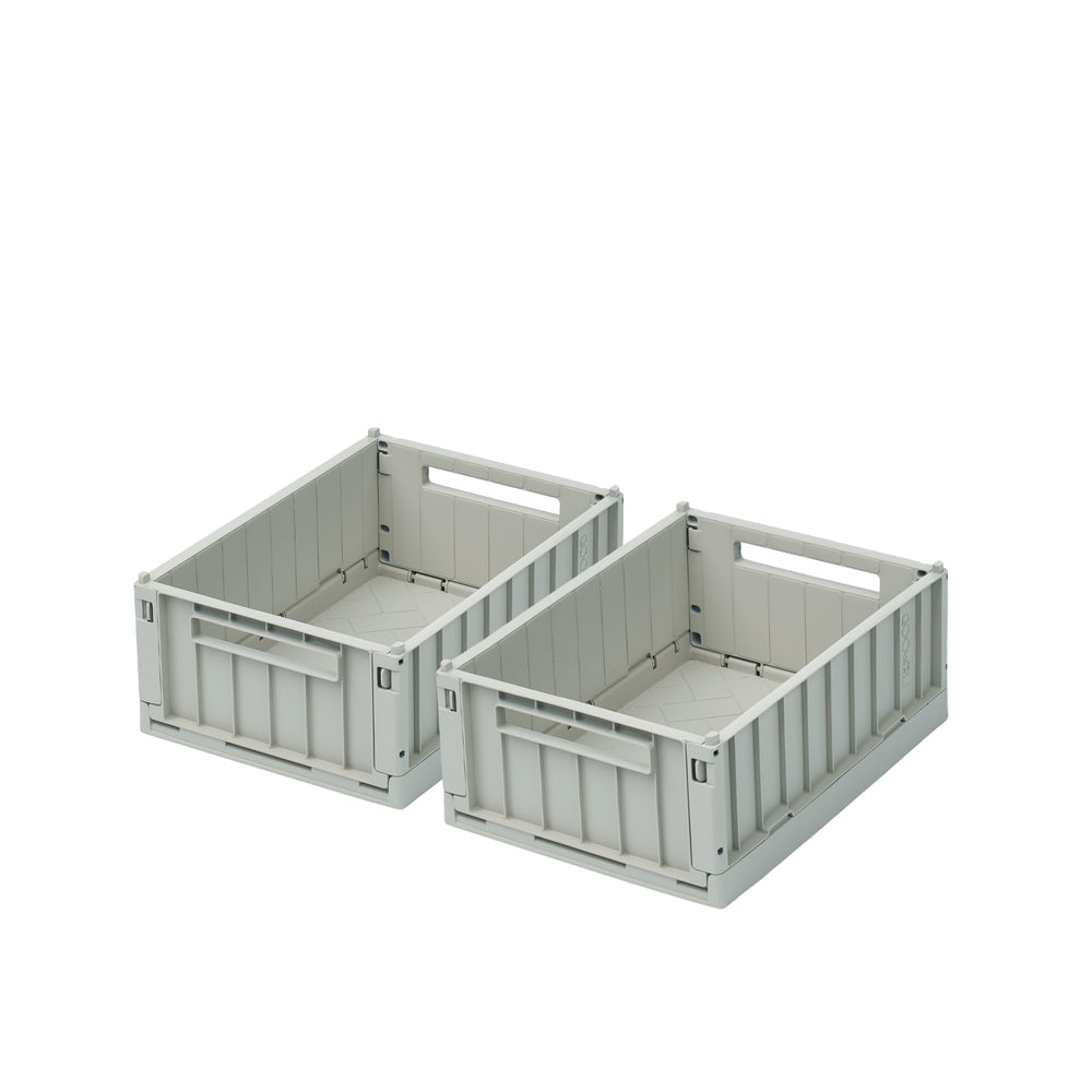 Liewood Weston hopfällbar förvaringslåda S, 2-pack - Dove blue
