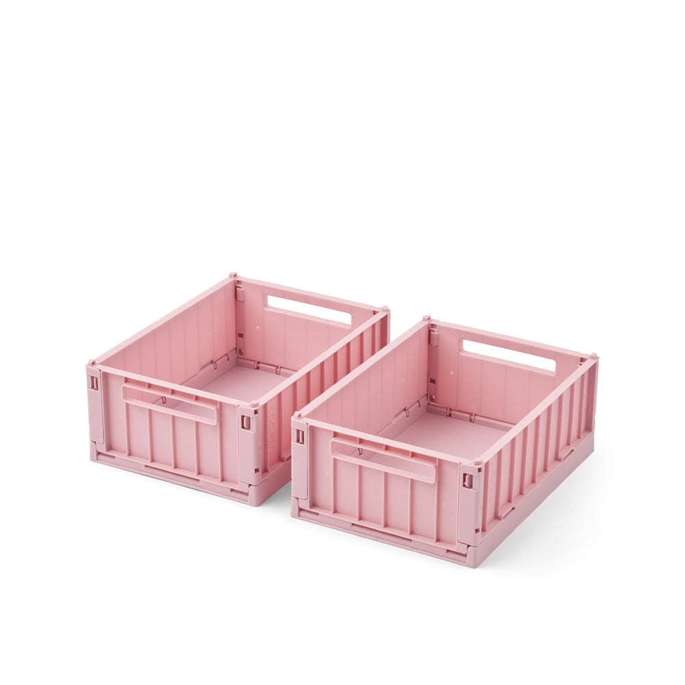 Liewood Weston hopfällbar låda S, 2-pack - Rose Blush