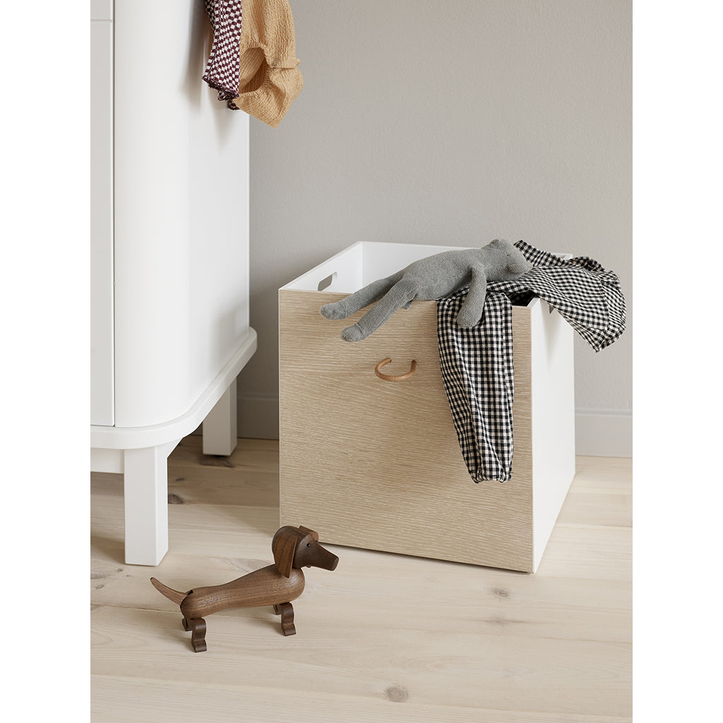 Oliver Furniture Wood förvaringslådor, ek/vit – 2 st