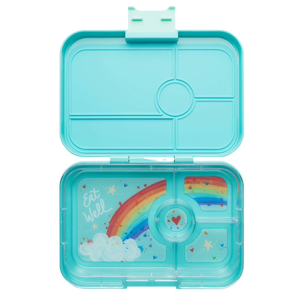 Yumbox XL matlåda med 4 fack, Tapas - Antibes Blue/ Rainbow