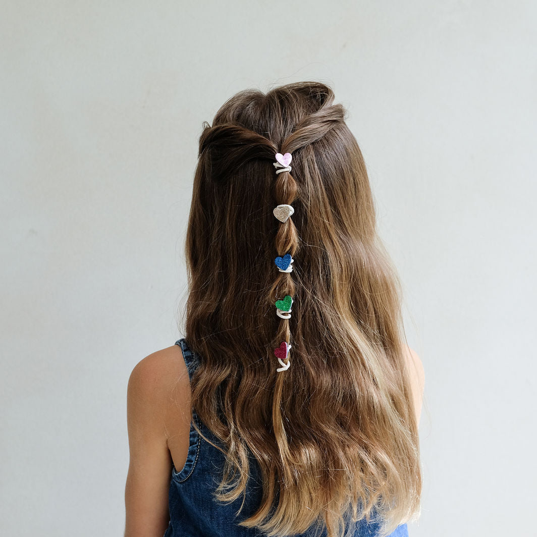 Mimi & Lula Hårpynt, 8 hårsnoddar – Mini Jazzy Heart Dancing Queen