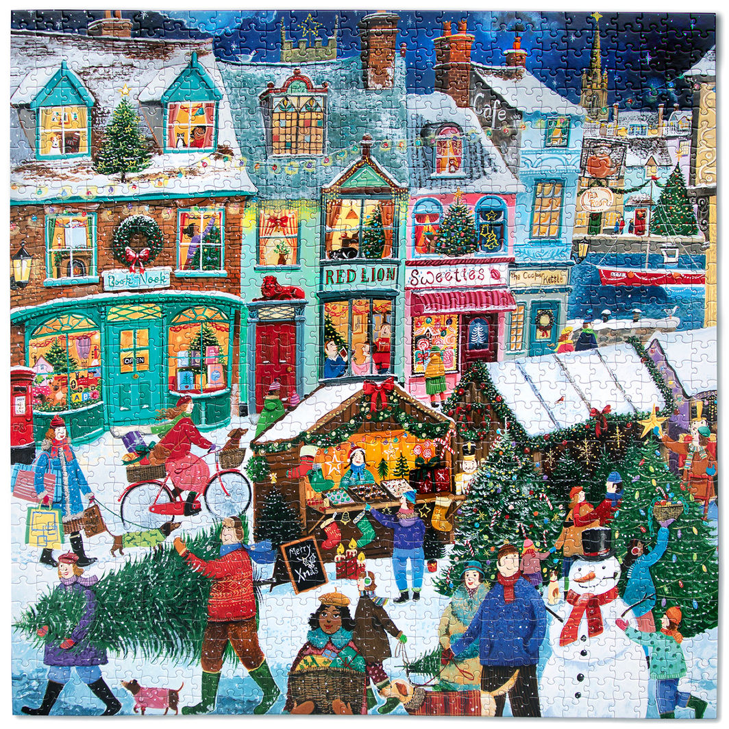 eeBoo Puslespil 1000 brk, Holiday Marketplace