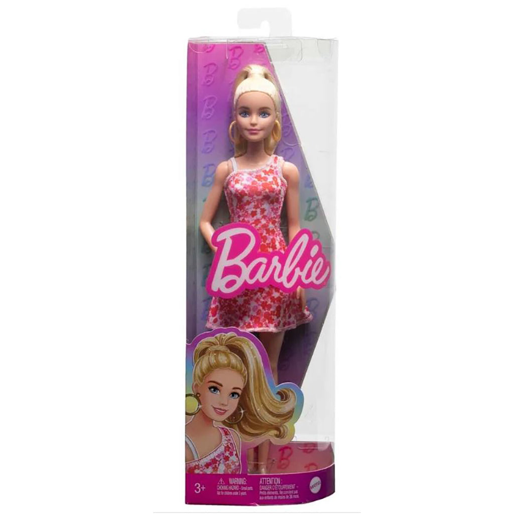 Barbie docka Fashionista docka, Småblommig klänning