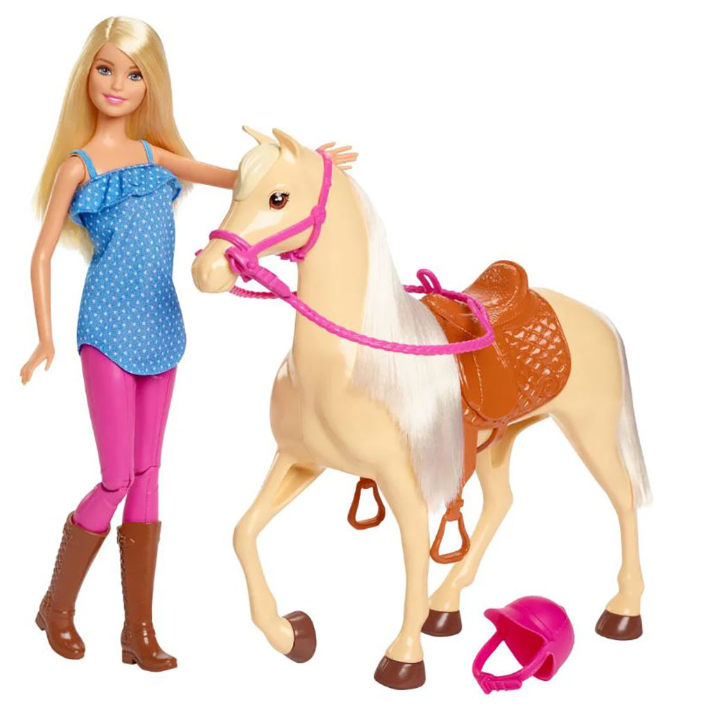 Barbie-docka med häst