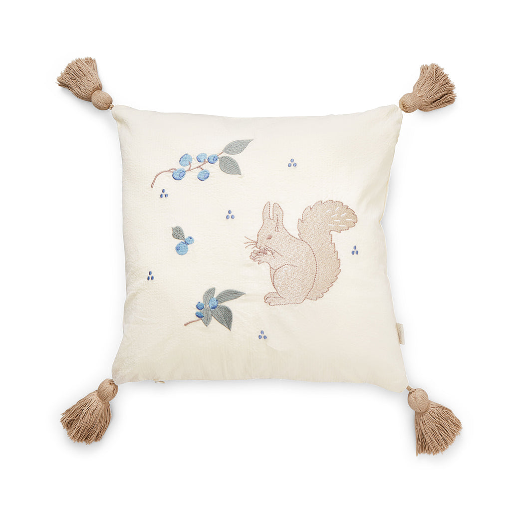 Cam Cam broderet pude, Økologisk, OCS - Blueberries