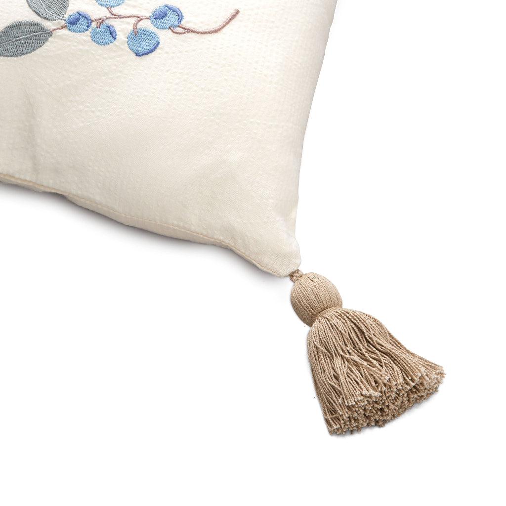 Cam Cam broderet pude, Økologisk, OCS - Blueberries