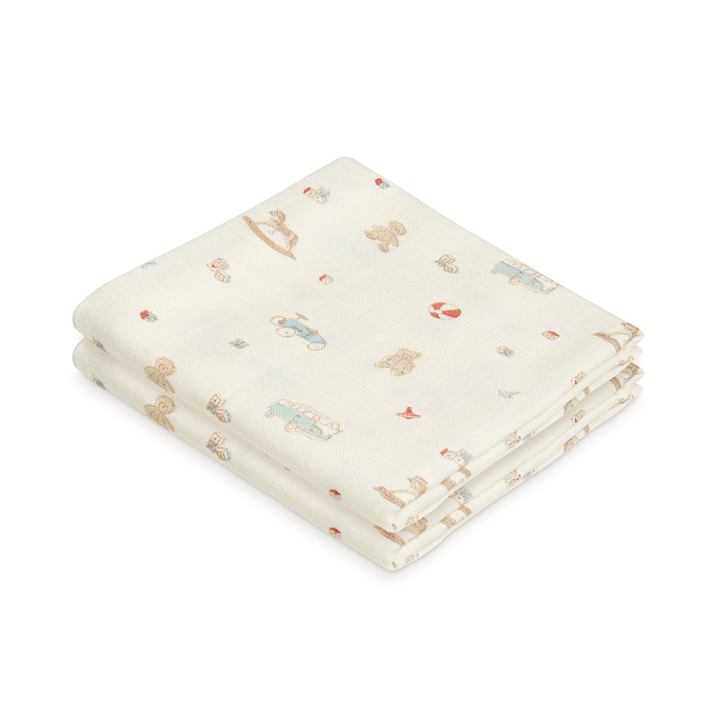 Cam Cam stofbleer, 2-pak økologisk, GOTS - Vintage Toys