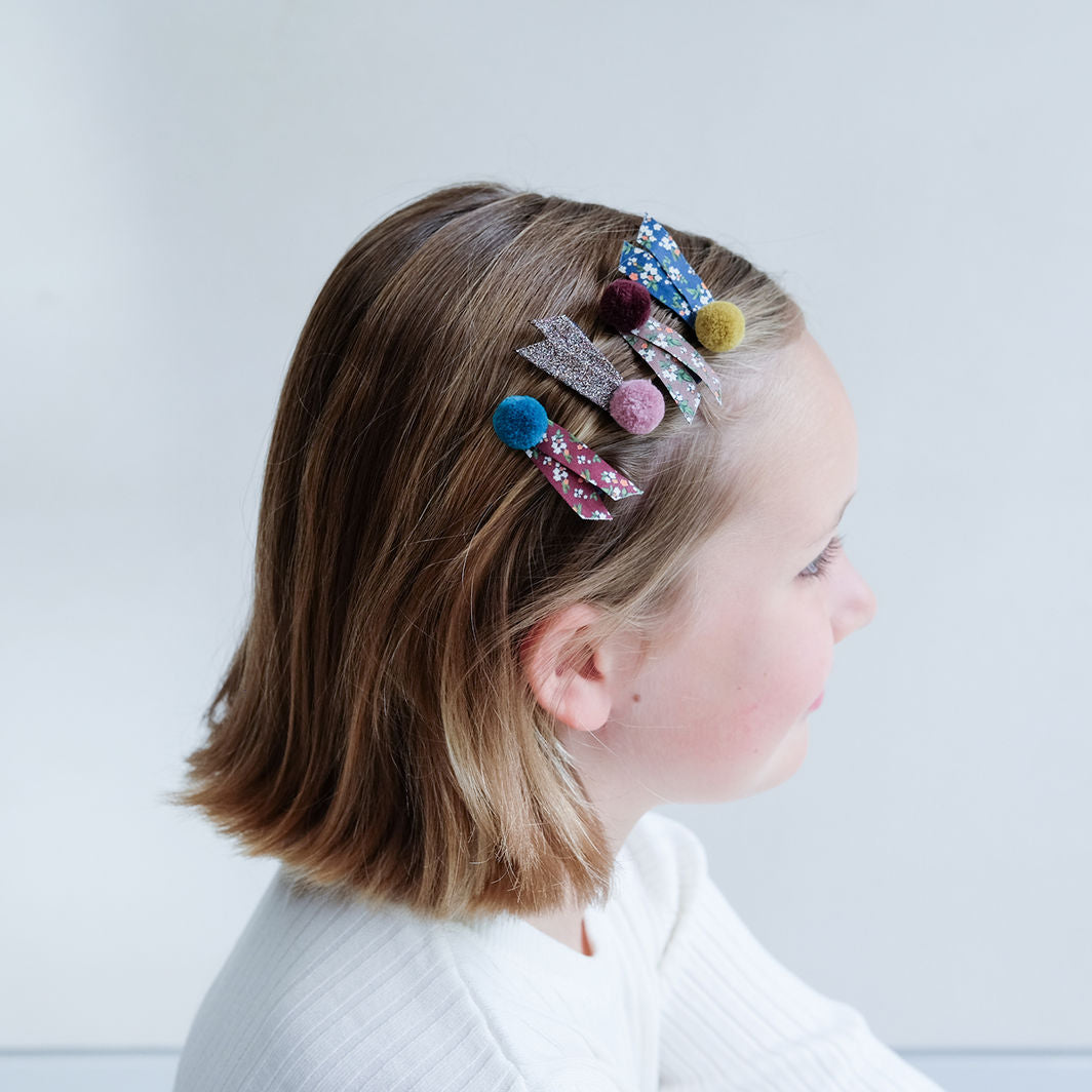 Mimi & Lula, 4 Hårklämmor - Pom Pom Into the Woods