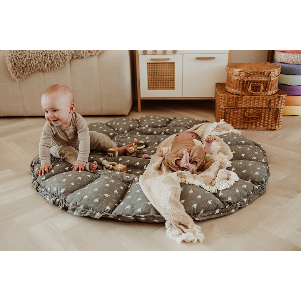 Play&Go Coco birds, Tre-i-ett babytäcke, ekologisk - Bloom birds