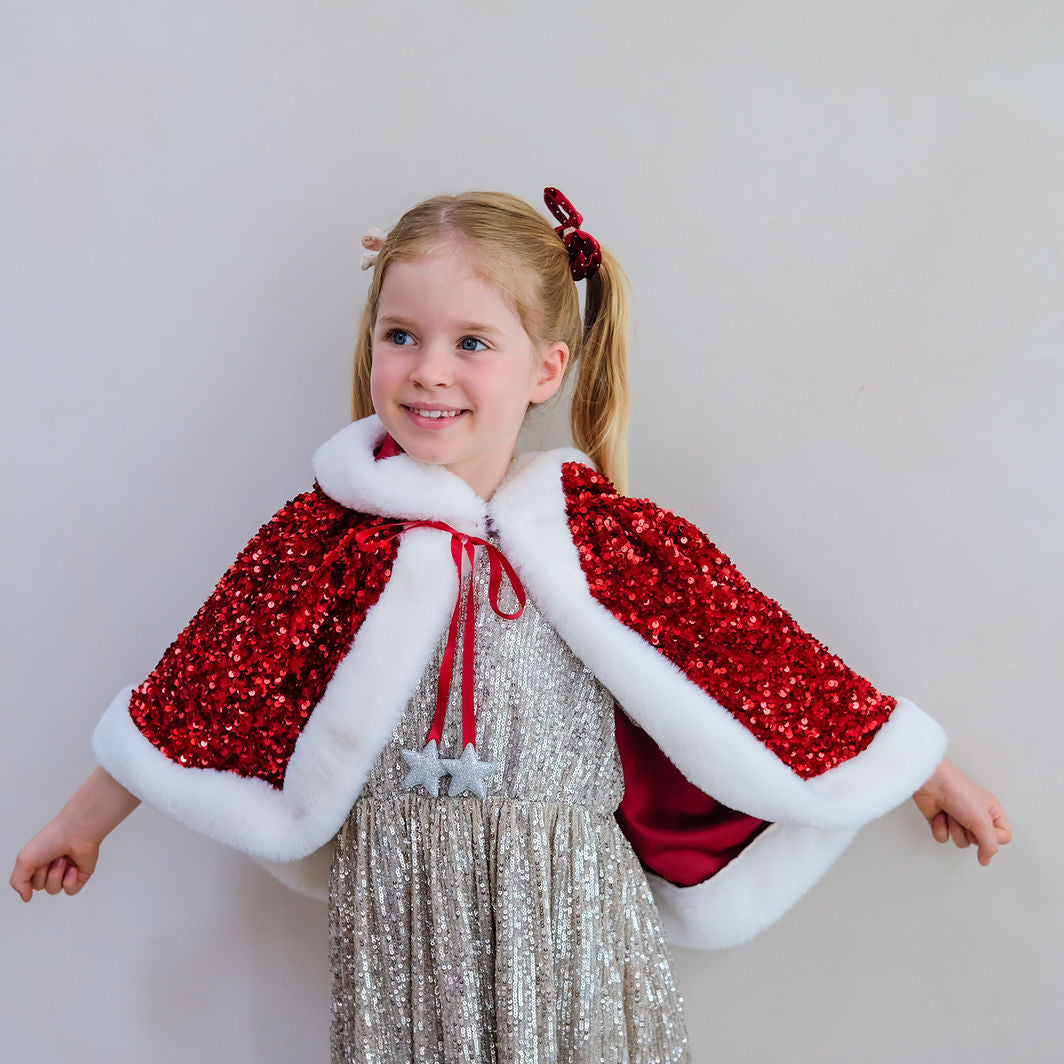 Mimi & Lula - Cape - Mrs Claus Sequin Christmas