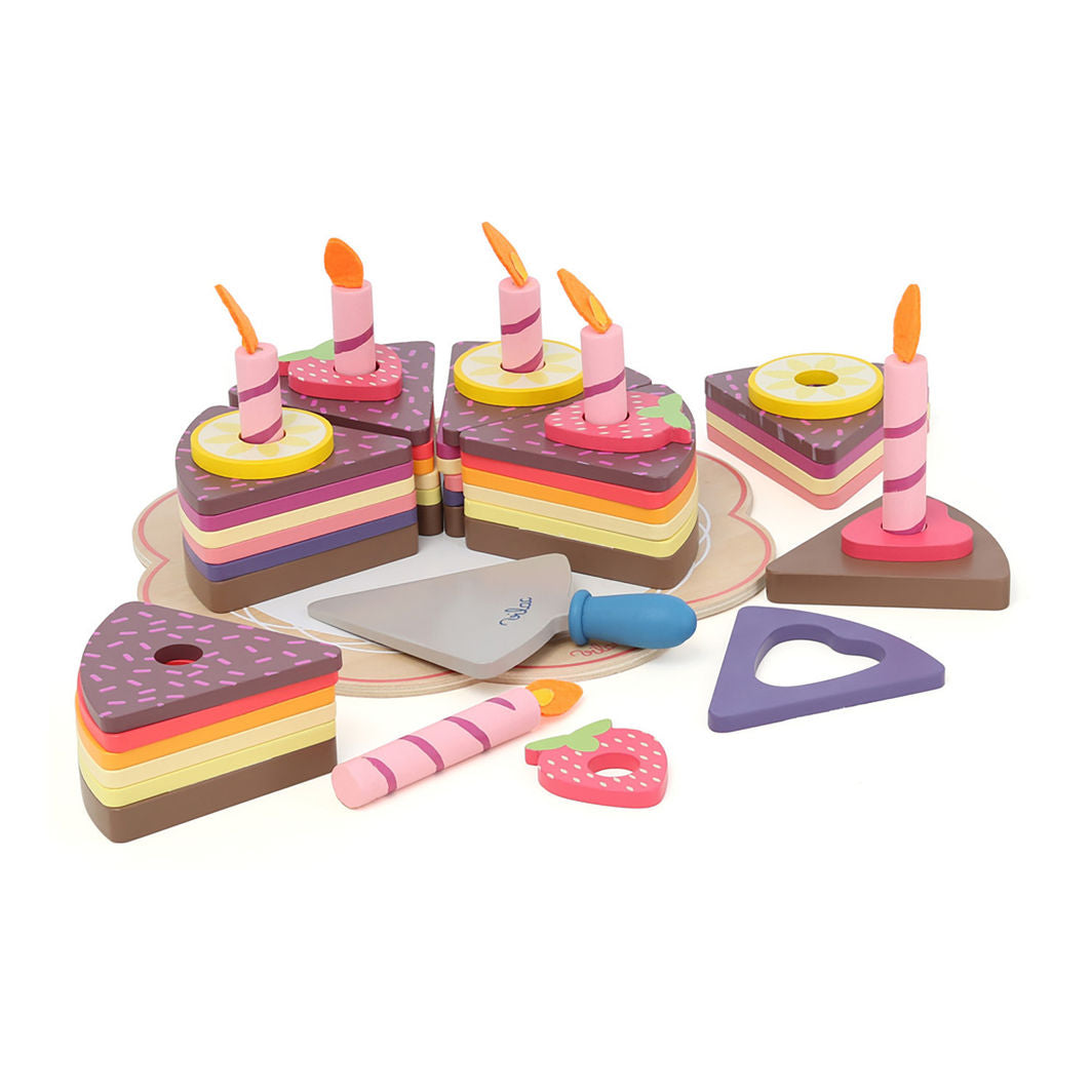 Vilac leksaksmat i trä, Stor födelsedagstårta