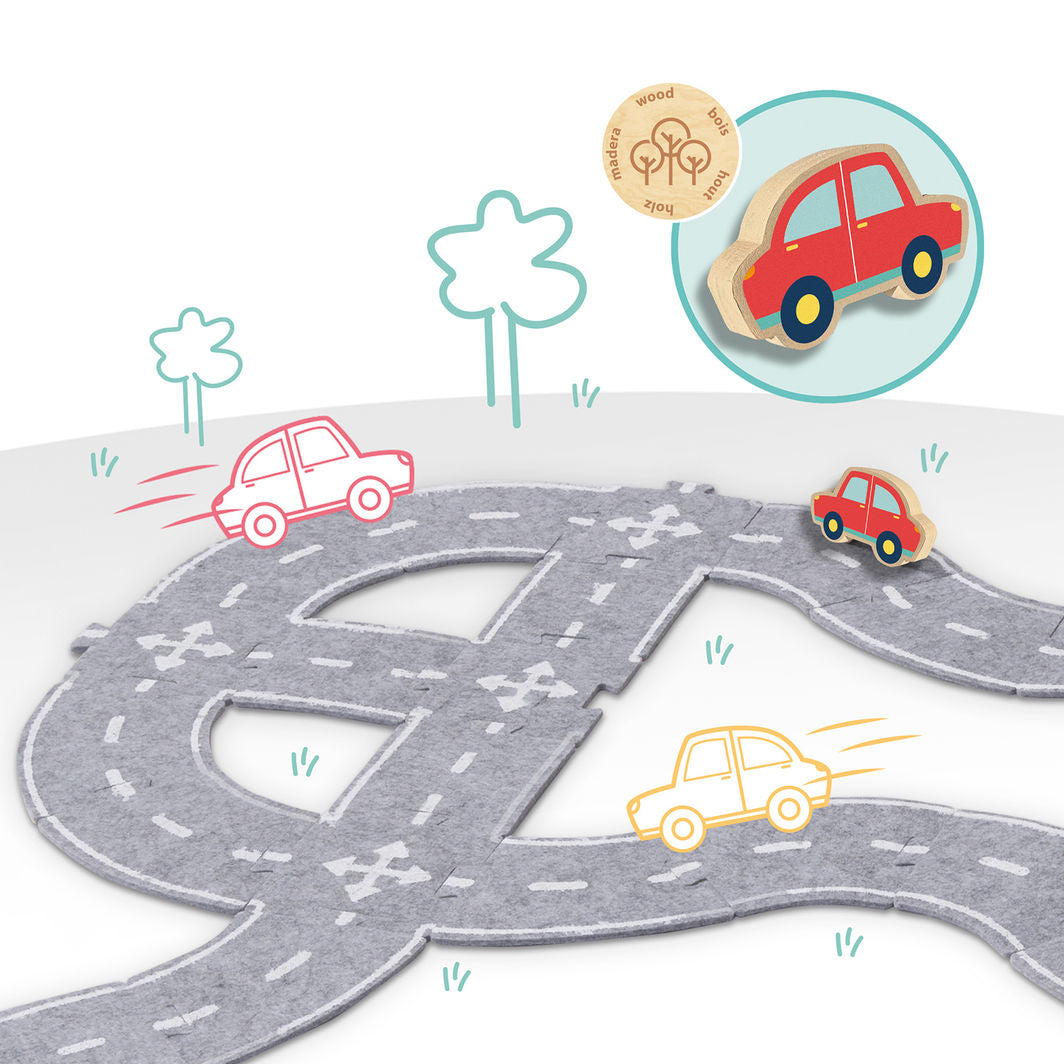 SES Creative, Filt vägbanor med bil - 40 delar
