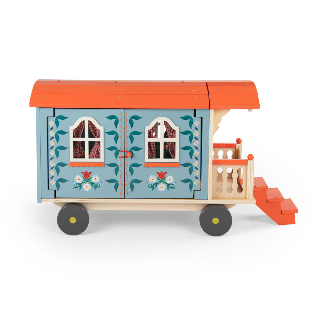 Moulin Roty Husvagn med möbler, Les Minouchkas
