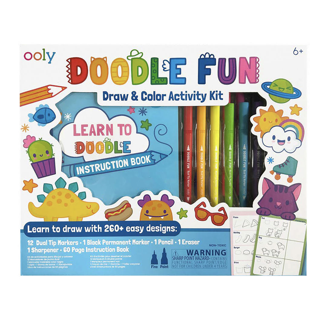 OOLY Tegn og farv aktivitetssæt, Lær at doodle