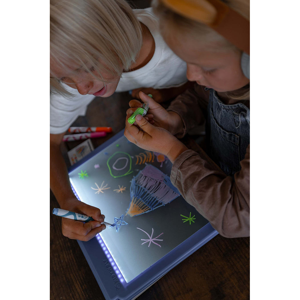 KidyDraw ritplatta med ljus, Manga