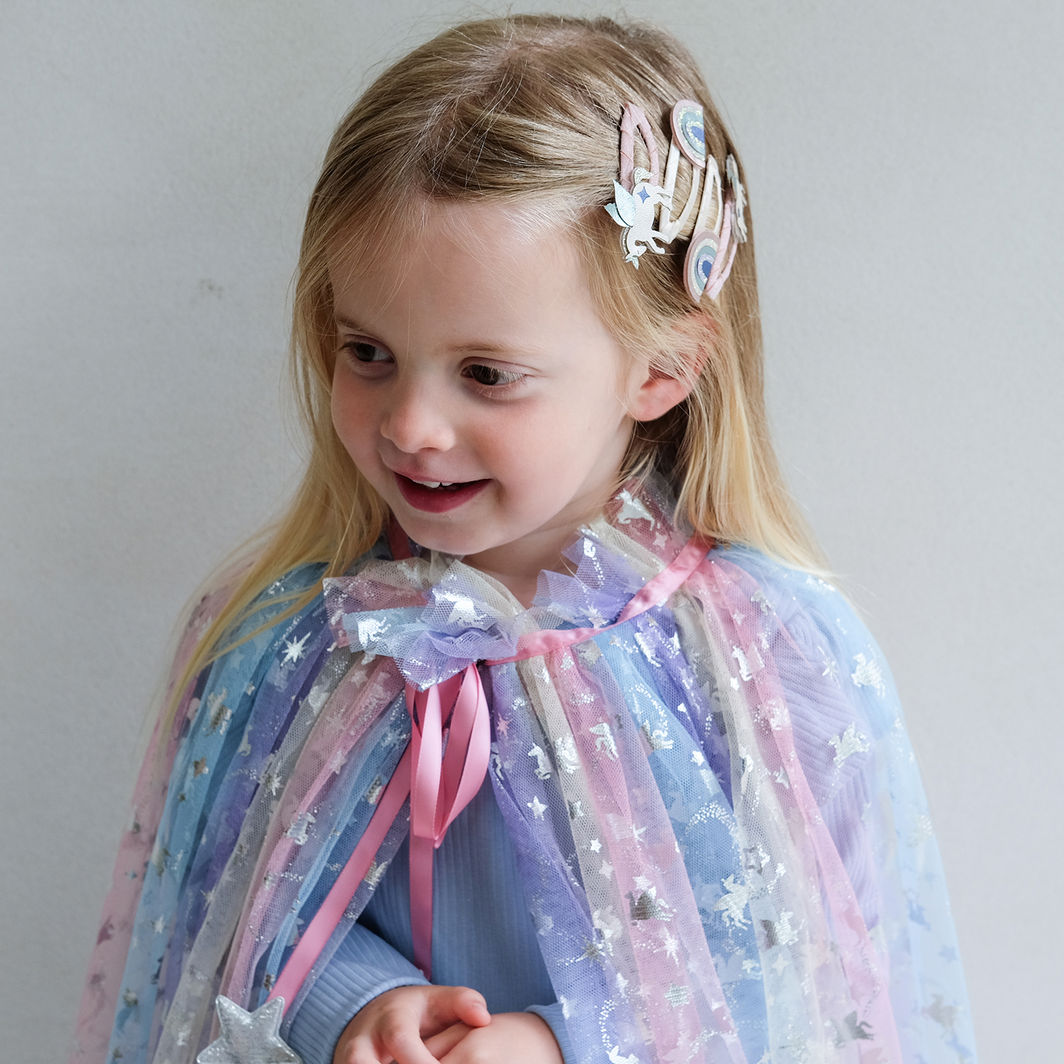 Mimi & Lula Hårpynt, 4 hårspännen – Winged Unicorn Celeste