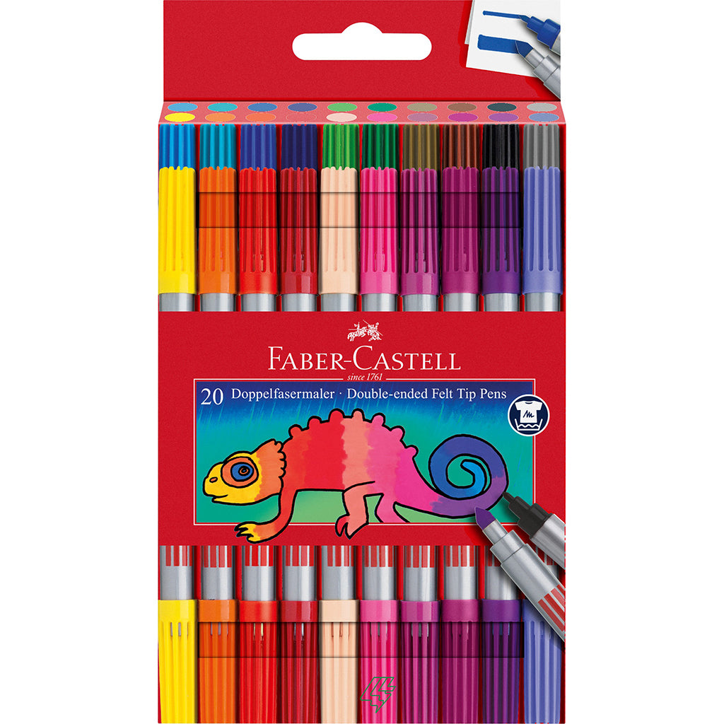 Faber-Castell, Dubbelpennor med tjock och smal spets - 20 st.