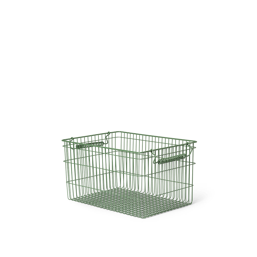 ferm Living trådkorg, Cala Stackable Baskets, Set med 2 st. - Verdant green