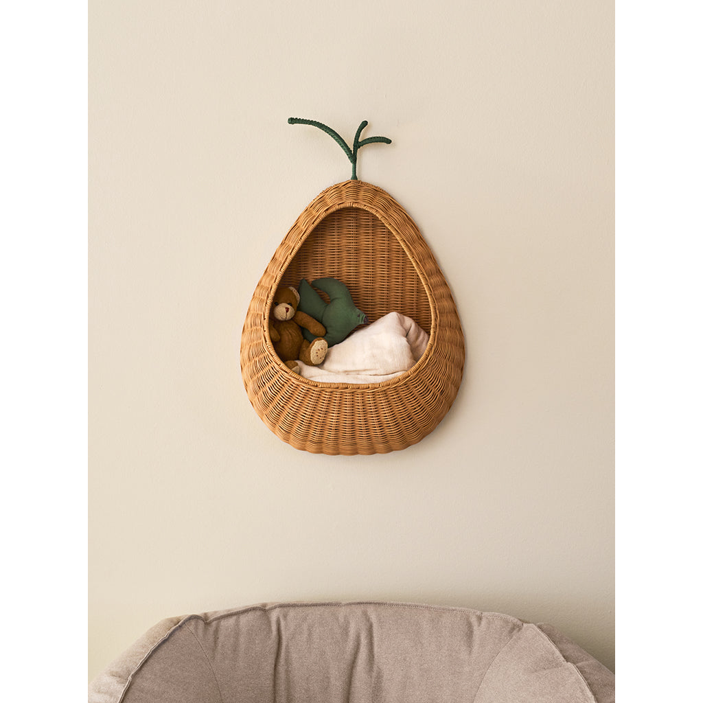 ferm Living Väggkorg, Pear Braided - Natural