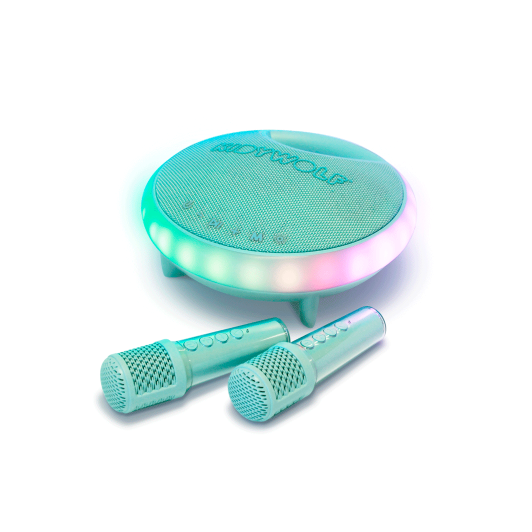 Kidykaraoke, Karaokeset med portabel högtalare och 2 mikrofoner