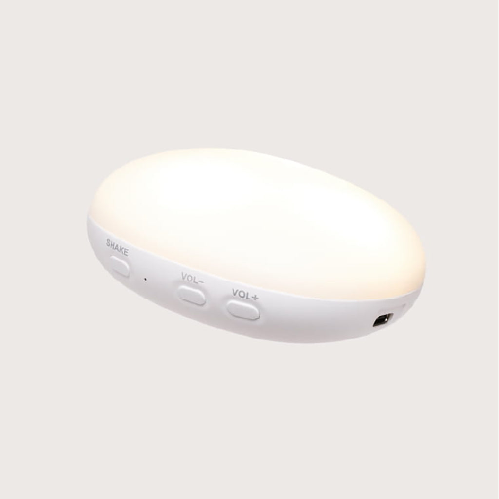 Moonie 2.0, ekologisk Humming kanin med pink noise och lampa - Cappuccino