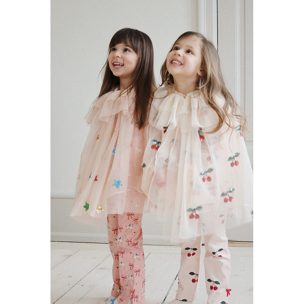 Konges Sløjd Glitter fe-utstyr, Ma grande cerise, cape och skor – skostorlek 23-30