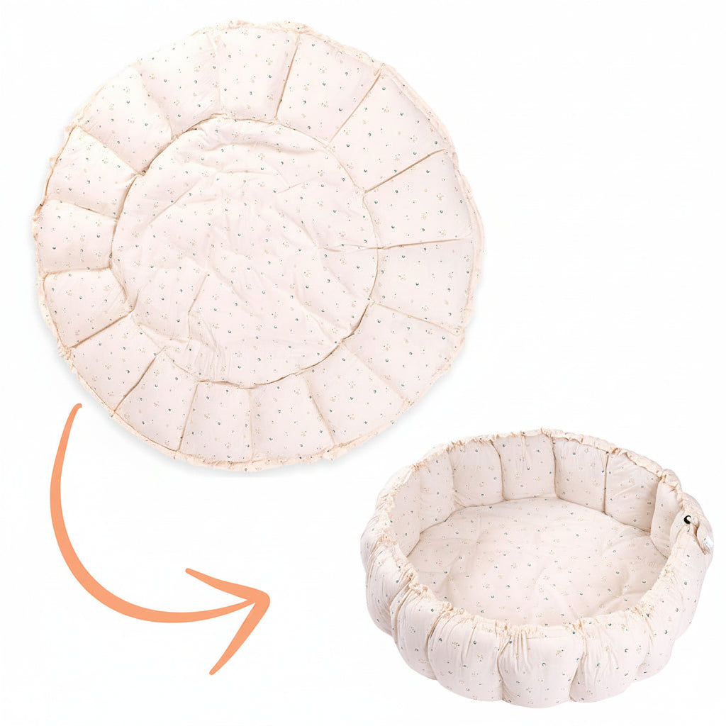 Play&Go Coco moon, Tre-i-ét babytæppe, økologisk - Bloom moon