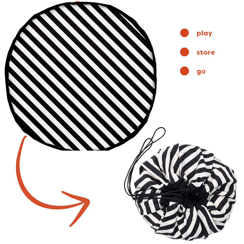 Play&Go To-i-én tæppe, Stripes black
