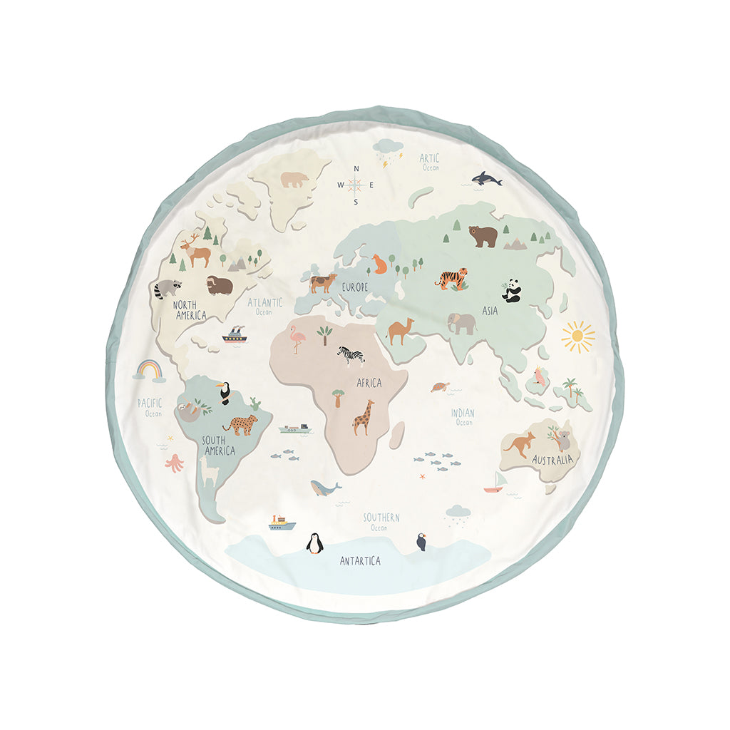 Play&Go To-i-én tæppe, World map