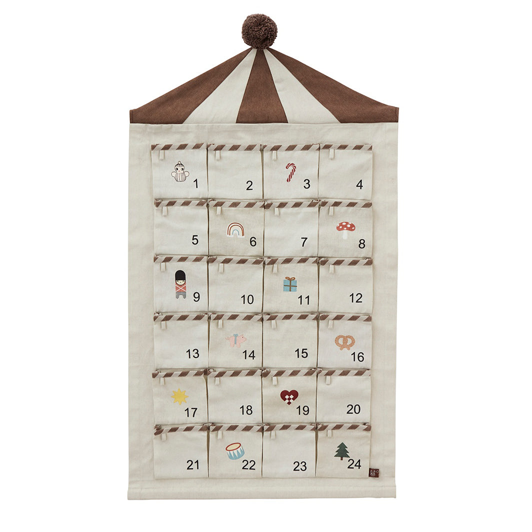 OYOY Cirkus Julkalender - Beige/brun