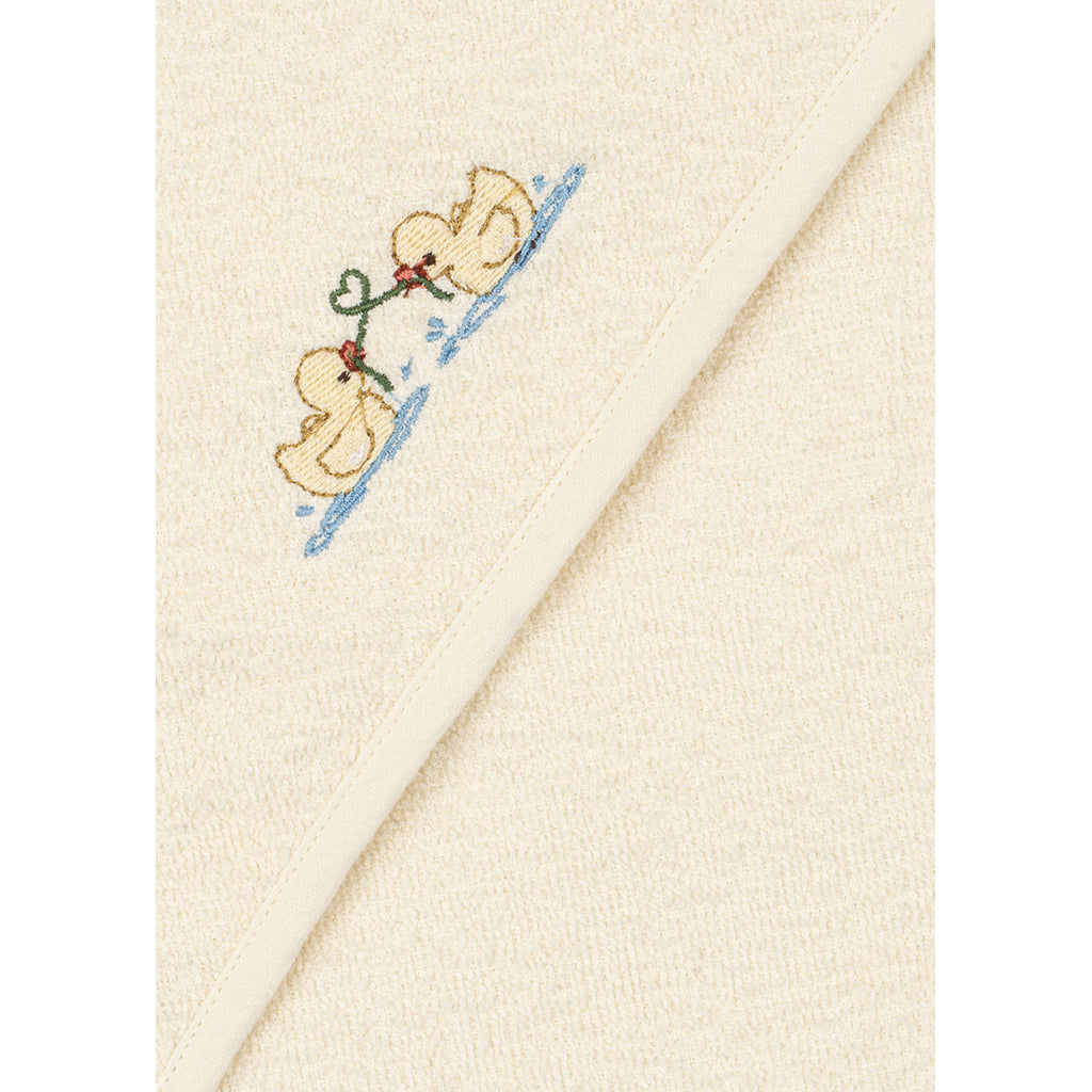 Fanga Fontana Figo babyhandduk med huva, GOTS - Antique white