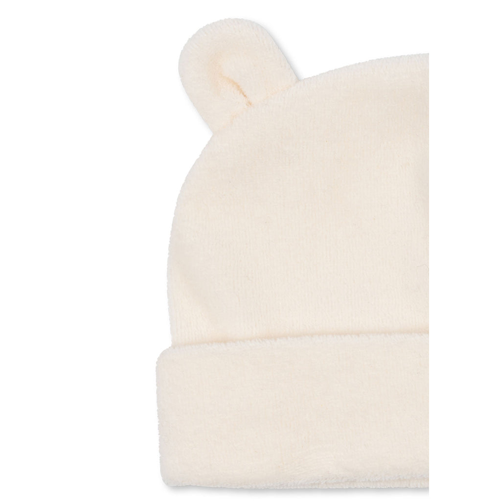 Fanga Fontana Elu Beanie babyhuva, GOTS, Antique white - strl. 0 - 9 mån.