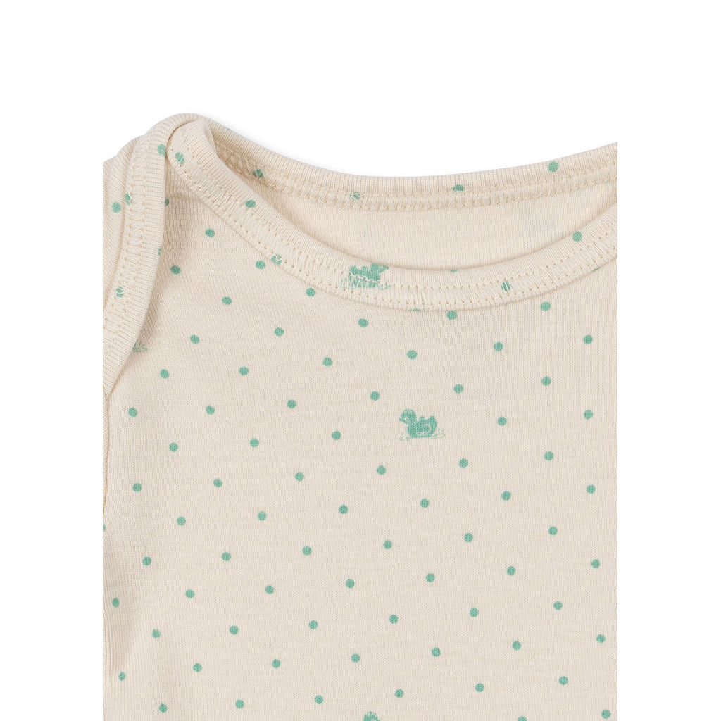 Fanga Fontana Bello bodystocking med långa ärmar, Lago verde - strl. 1 - 9 mån.