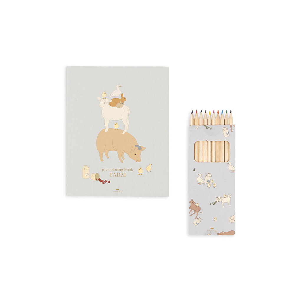 Konges Sløjd Målarbok och färger, Farm