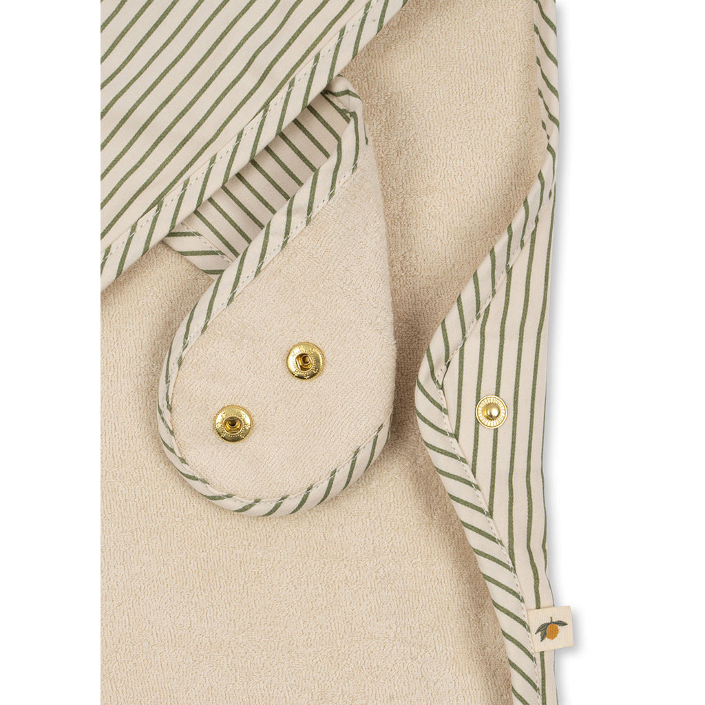 Konges Sløjd Comea haklapp, ekologisk - Tea stripe